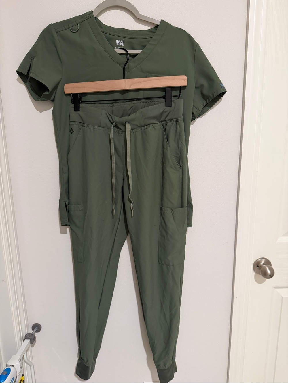 Med couture Olive Green Women's Jogger Scrub Pants &Top